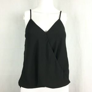 Dainty Hooligan‎ Shirt Womens S Black Wrap Front Cami Tank Top Adjustable Straps